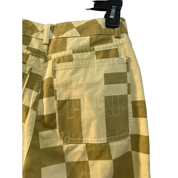 Paloma Wool Jump Pants in Lime Green Check - Picture 7 of 10